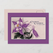  staatsbloem van Colorado, Columbine Briefkaart (Voorkant / Achterkant)