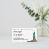 Staatsburgerschap en naturalisatieprocureur visitekaartje (Staand voorkant)