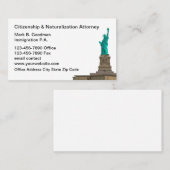 Staatsburgerschap en naturalisatieprocureur visitekaartje (Voorkant / Achterkant)