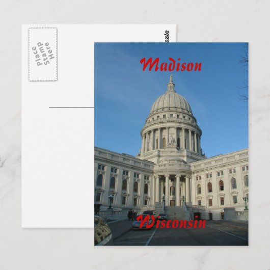 Staatscapitol - Madison Briefkaart (Voorkant / Achterkant)
