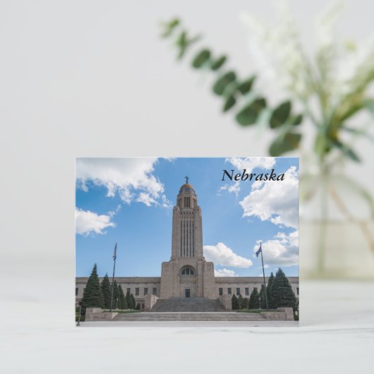Staatscapitol Nebraska Briefkaart (Staand voorkant)