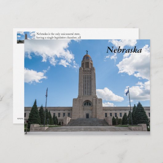 Staatscapitol Nebraska Briefkaart (Voorkant / Achterkant)