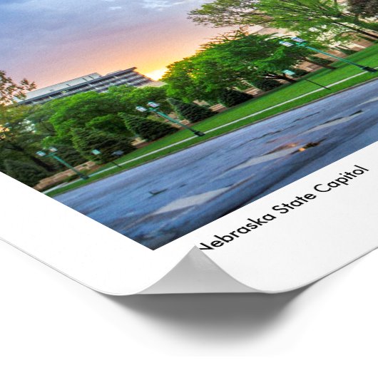 Staatscapitol Nebraska Poster (Hoek)