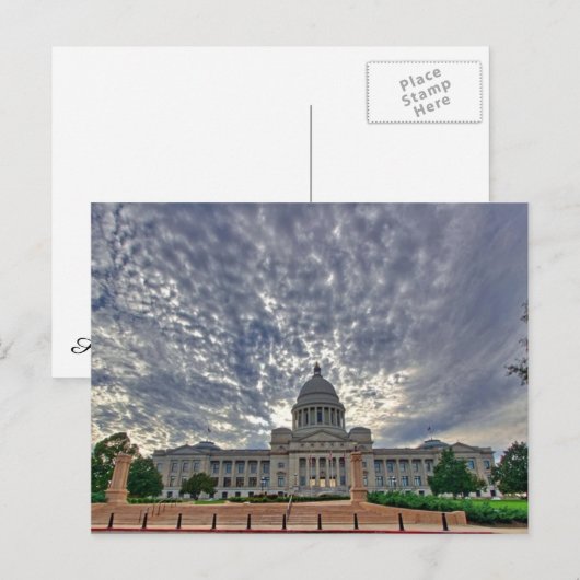Staatscapitol van Arkansas Briefkaart (Voorkant / Achterkant)