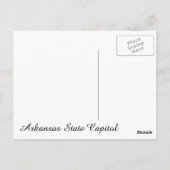 Staatscapitol van Arkansas Briefkaart (Achterkant)