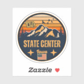Staatscentrum, Iowa Sticker (Vel)