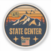 Staatscentrum, Iowa Sticker (Voorkant)