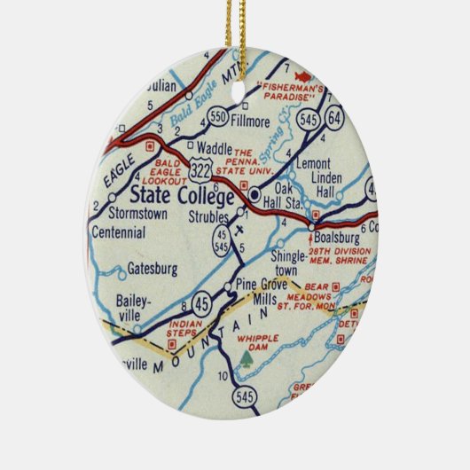 Staatscollege PA Keramisch Ornament (Rechts)