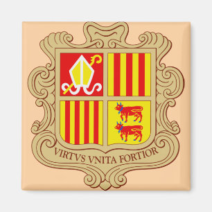 Staatsembleem van Andorra Historische Co-Principaa Magneet