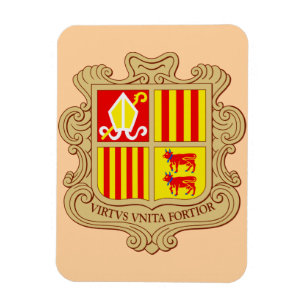 Staatsembleem van Andorra Historische Co-Principau Magneet