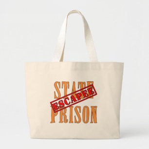 Staatsgevangenis Escapee Halloween Humor Grote Tote Bag