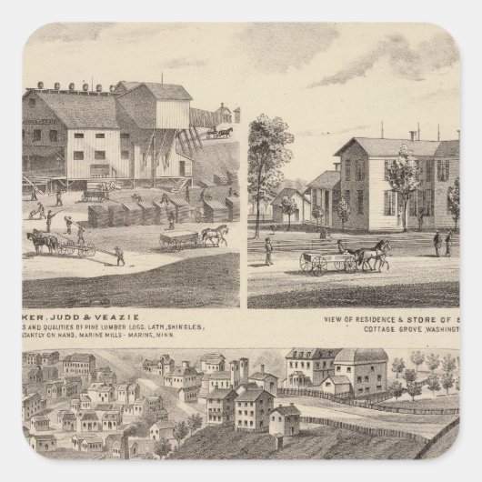 Staatsgevangenis van Minnesota Vierkante Sticker (Voorkant)