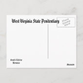 Staatsgevangenis van West Virginia Briefkaart (Achterkant)