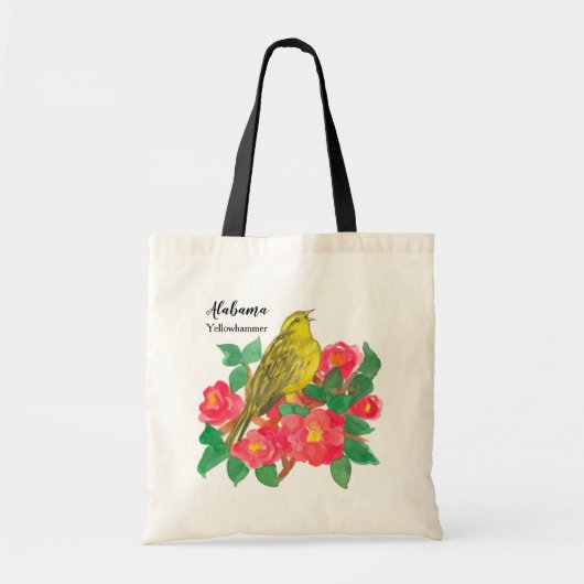 Staatshoofd van Alabama Yellowhammer Tote Bag (Voorkant)