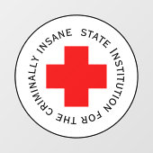 staatsinstelling voor crimineel gestoorden raamsticker (Vel)