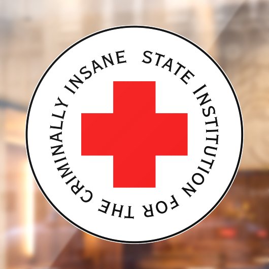 staatsinstelling voor crimineel gestoorden raamsticker (Vel 2)