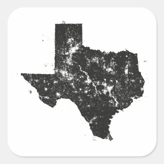  staatskaart Silhouet van Texas Stickers (Voorkant)
