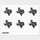  staatskaart Silhouet van Texas Stickers (Vel)