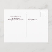 Staatskaart van Ohio: burgundy Silver Thuis Aankondigingskaart (Achterkant)