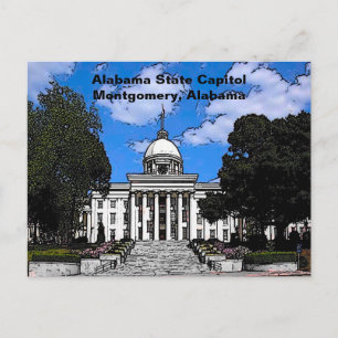 Staatskapitaal Alabama in Montgomery (Cartoon) Briefkaart