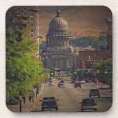 Staatskapitaal in Boise, Idaho Bier Onderzetter (Voorkant)