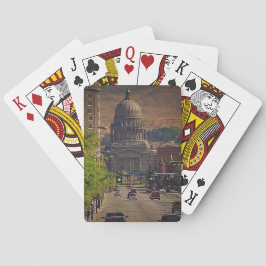 Staatskapitaal in Boise, Idaho Pokerkaarten (Achterkant)