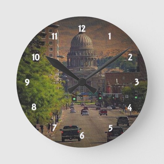 Staatskapitaal in Boise, Idaho Ronde Klok (Voorkant)