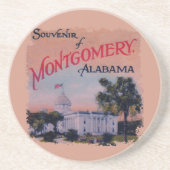 Staatskapitaal van Alabama Zandsteen Onderzetter (Voorkant)