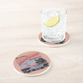 Staatskapitaal van Alabama Zandsteen Onderzetter