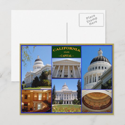 Staatskapitaal van Californië Briefkaart (Voorkant / Achterkant)