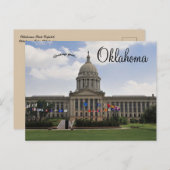 Staatskapitalgebouw Oklahoma Briefkaart (Voorkant / Achterkant)