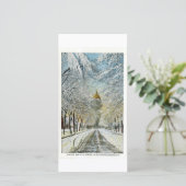 Staatskapitel in Winter, Denver, Colorado Feestdagenkaart (Staand voorkant)