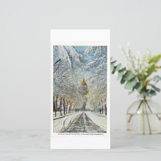 Staatskapitel in Winter, Denver, Colorado Feestdagenkaart (Staand voorkant)