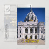 Staatskapitel van Minnesota in Saint-Paul Briefkaart (Voorkant / Achterkant)