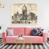 Staatskapitolgebouw, Springfield, Ill Canvas Afdruk (Insitu (Woonkamer))