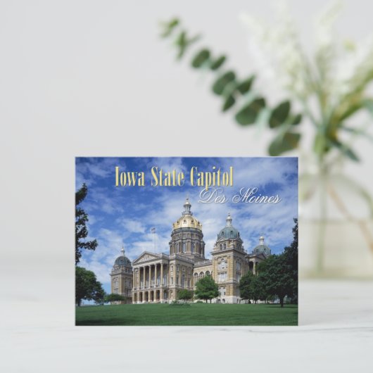 Staatskapitool Iowa in Des Moines Briefkaart (Staand voorkant)