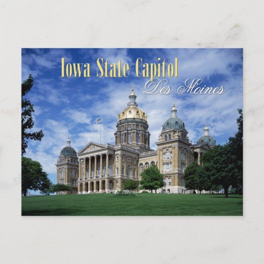 Staatskapitool Iowa in Des Moines Briefkaart (Voorkant)