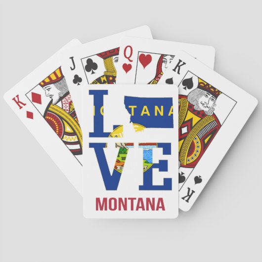 Staatsliefde van Montana Pokerkaarten (Achterkant)