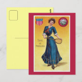  staatsmeisje Nebraska, tennis Briefkaart (Voorkant / Achterkant)