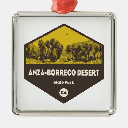 Staatspark Anza-Borrego Metalen Ornament (Voorkant)