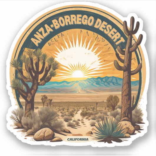 Staatspark Anza-Borrego Sticker (Voorkant)