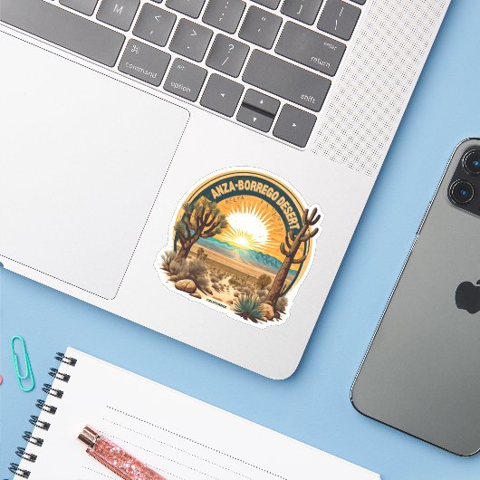 Staatspark Anza-Borrego Sticker (Laptop met iPhone)