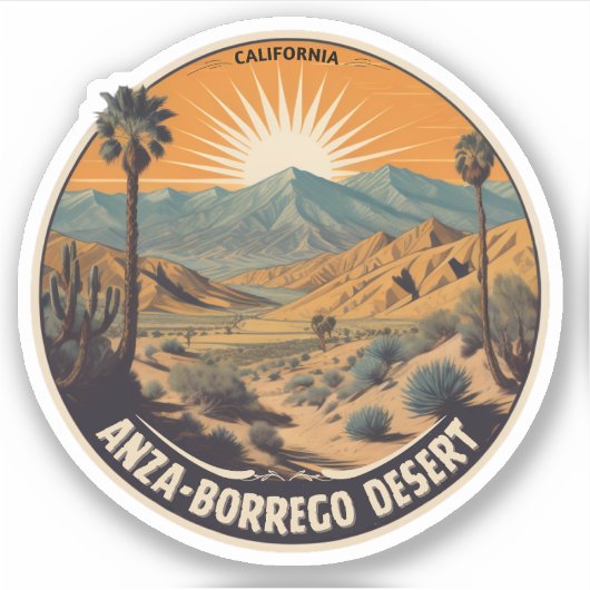 Staatspark Anza-Borrego Sticker (Voorkant)