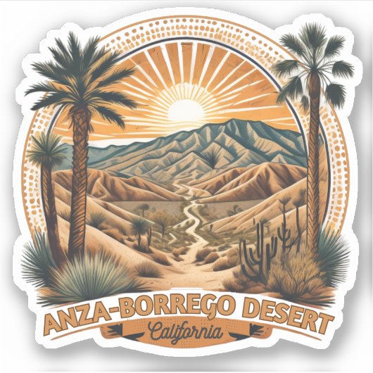 Staatspark Anza-Borrego Sticker (Voorkant)
