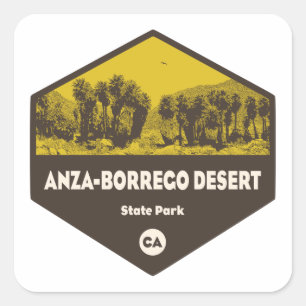 Staatspark Anza-Borrego Vierkante Sticker