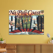 Staatspark Na Pali, Hawaii Canvas Afdruk (Insitu (Woonkamer))