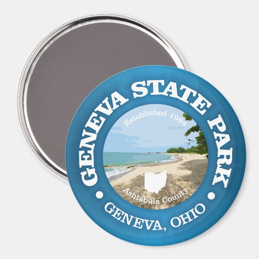 Staatspark van Genève (SP) Magneet (Voorkant / Achterkant)