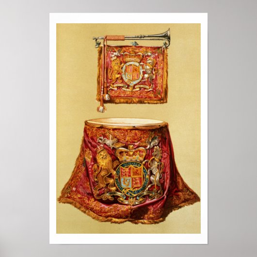 Staatstrompet, waarschijnlijk George III, en kettl Poster (Voorkant)