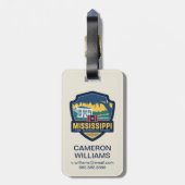 Staatstrots | Mississippi Bagagelabel (Achterkant verticaal)