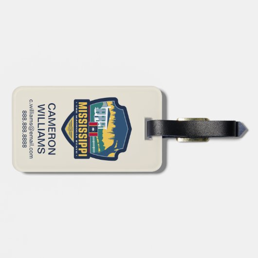 Staatstrots | Mississippi Bagagelabel (Achterkant horizontaal)